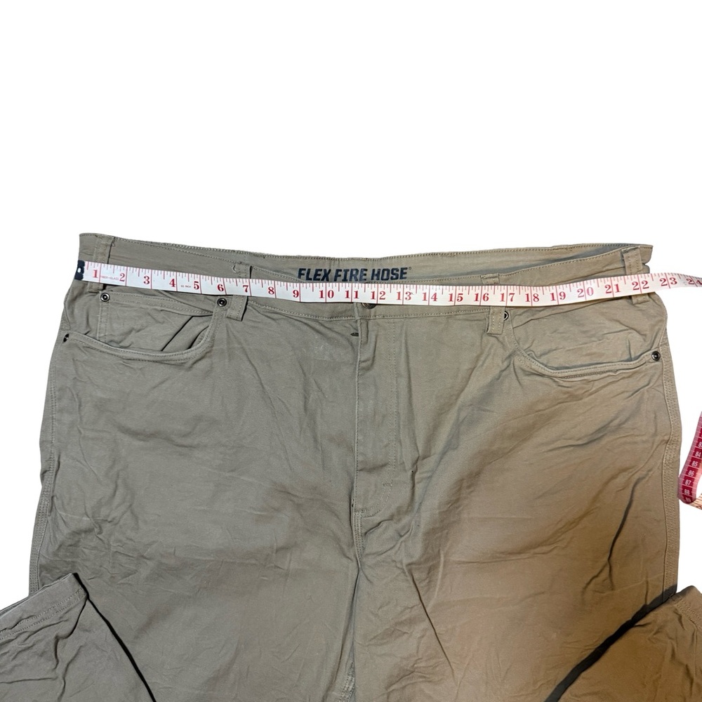 Duluth Trading Co Big Men's Tan Khaki Flex Firehose Canvas 46x30 Relaxed‎ Fit - Picture 2 of 8
